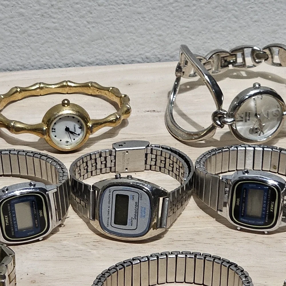 Lot Of 24 Vintage And Fashion Watches Casio, Timex, Innocron, Geoffrey Beene